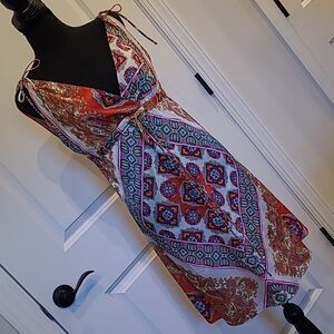 Karlie sz S halter top , 100% poly, feels like satin, bias cut.